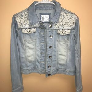 Justice Cropped Denim Jacket